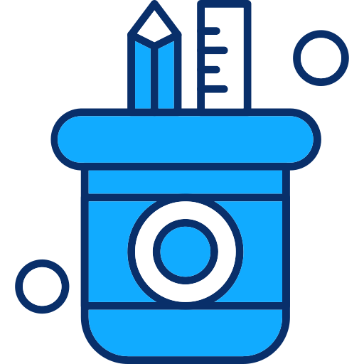 Pencil box Generic Blue icon