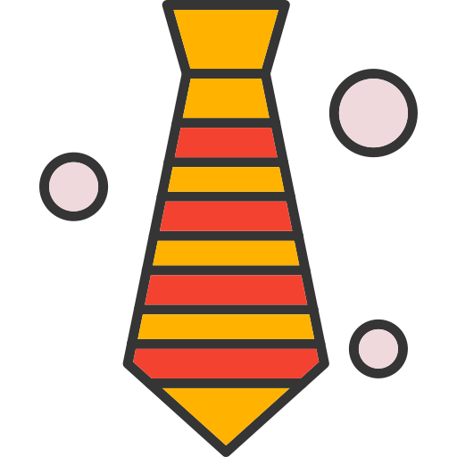 corbata Generic Outline Color icono
