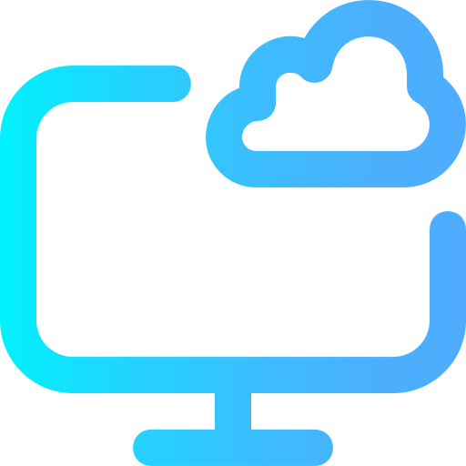 computación en la nube Super Basic Omission Gradient icono