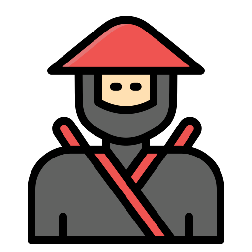 ninja Generic Outline Color icono