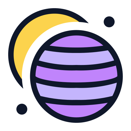 Планеты Generic Outline Color иконка