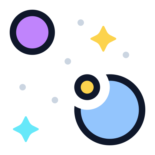 宇宙 Generic Outline Color icon