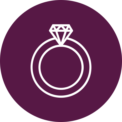 anello di diamanti Generic Flat icona