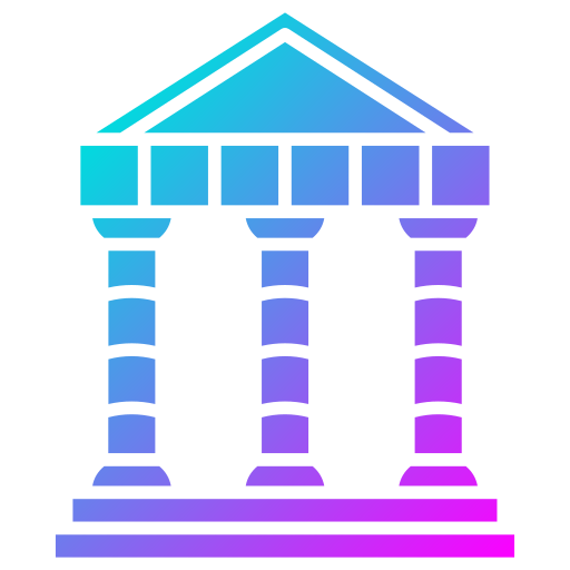 griekse tempel Generic Flat Gradient icoon