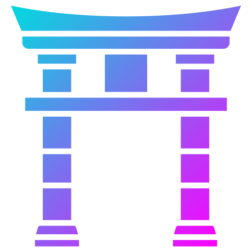 brama torii Generic Flat Gradient ikona