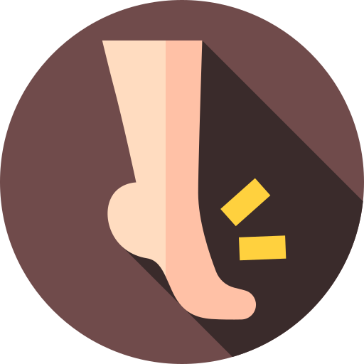 Foot Flat Circular Flat icon
