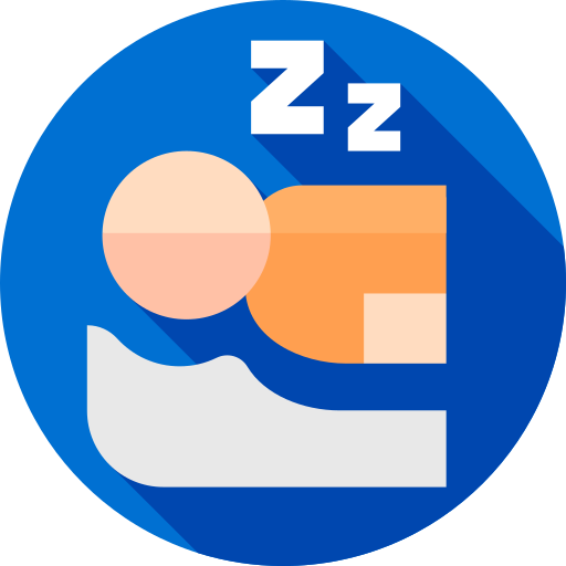 spać Flat Circular Flat ikona