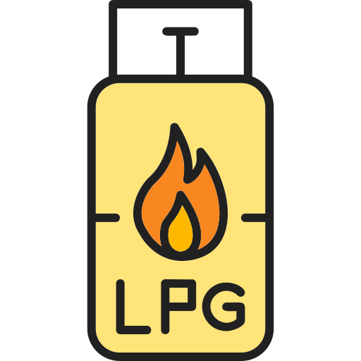 cilindro de gas Generic Outline Color icono