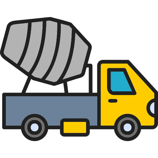 cement vrachtwagen Generic Outline Color icoon