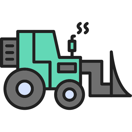 bulldozer Generic Outline Color icon