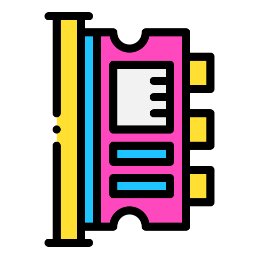 Ram Memory Generic Outline Color icon
