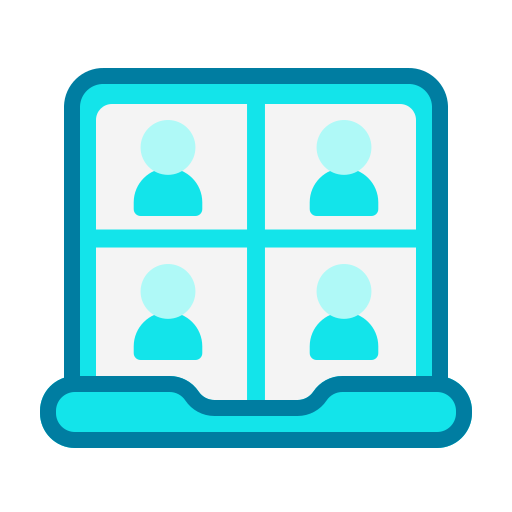 Online meeting Generic Blue icon