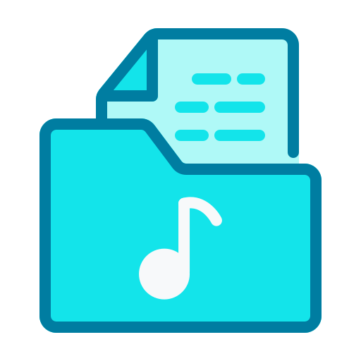 Music folder Generic Blue icon