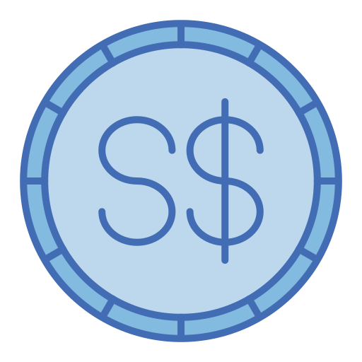 dolar de singapur Generic Blue icono