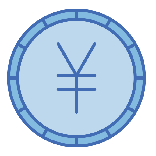 Japanese yen Generic Blue icon