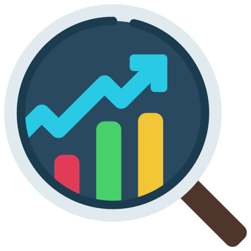 Data research Juicy Fish Flat icon