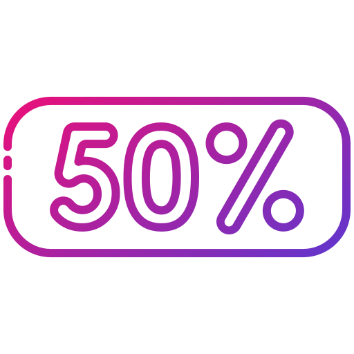 50 percent Generic Gradient icon