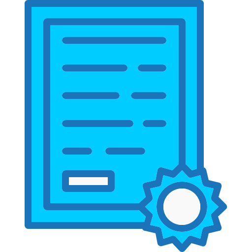 Certificate Generic Blue icon