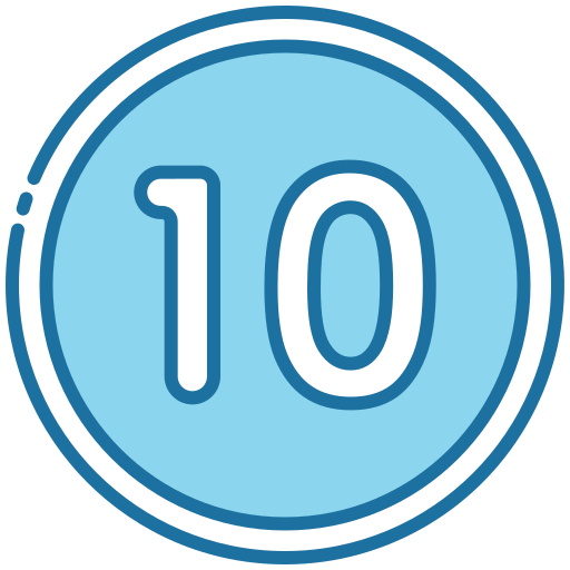 número 10 Generic Blue Ícone