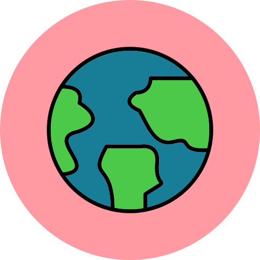 地球 Generic Outline Color icon