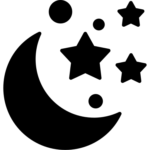 Луна и звезды Generic Glyph иконка