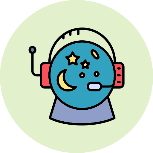 casco de astronauta Generic Outline Color icono