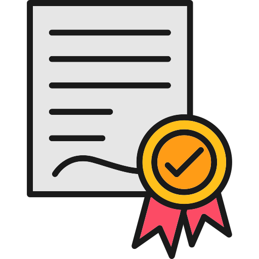 certificado Generic Outline Color icono