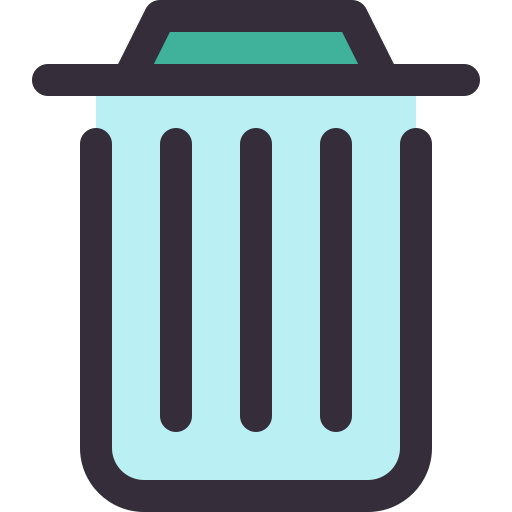 cestino dei rifiuti Generic Outline Color icona