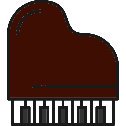 grote piano Generic Outline Color icoon