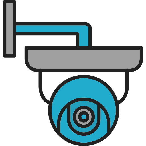 cámara de cctv Generic Outline Color icono