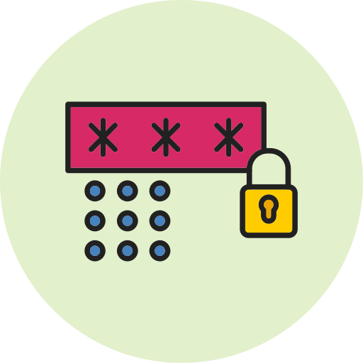 Passcode Generic Outline Color icon