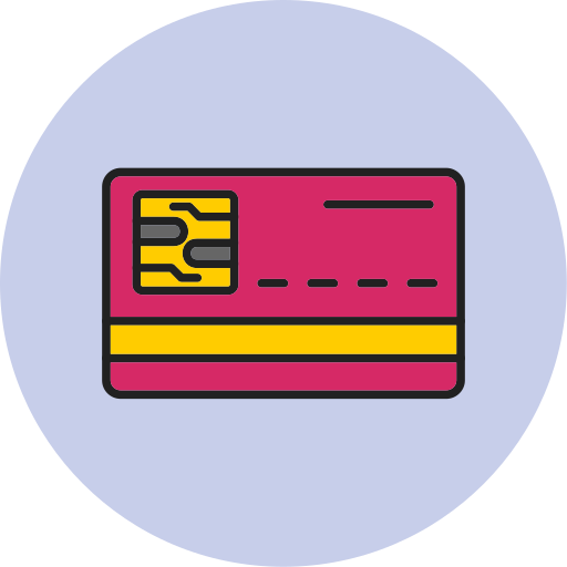 tarjeta electrónica Generic Outline Color icono