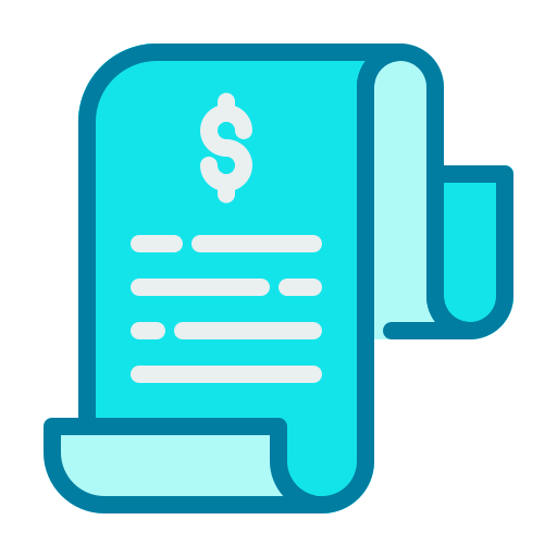 Invoice Generic Blue icon