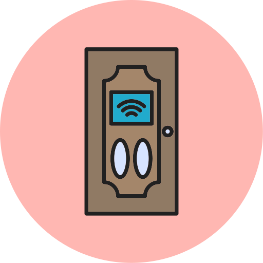 puerta inteligente Generic Outline Color icono