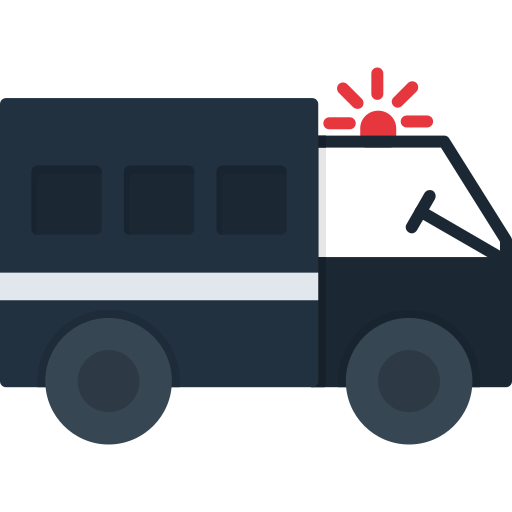 Полицейский фургон Generic Flat иконка