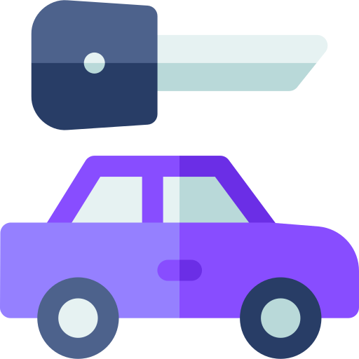 auto sleutel Basic Rounded Flat icoon