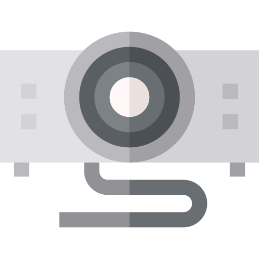dispositivo proyector Basic Straight Flat icono