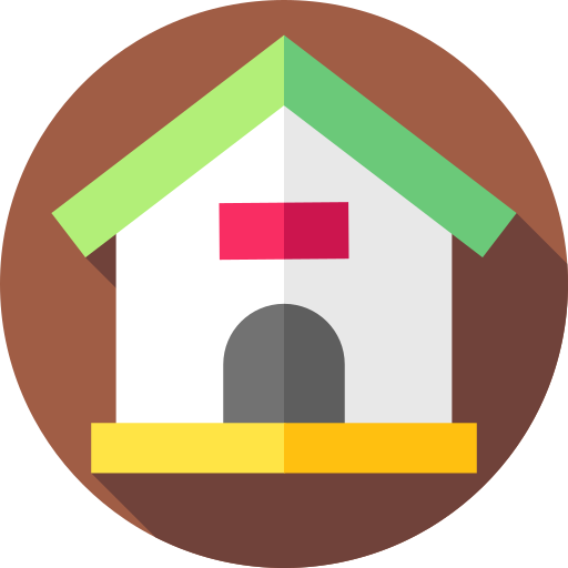 Pet house Flat Circular Flat icon