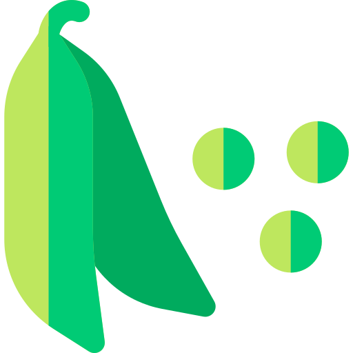 zielony groszek Basic Rounded Flat ikona