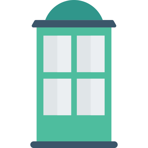 Phone booth Dinosoft Flat icon