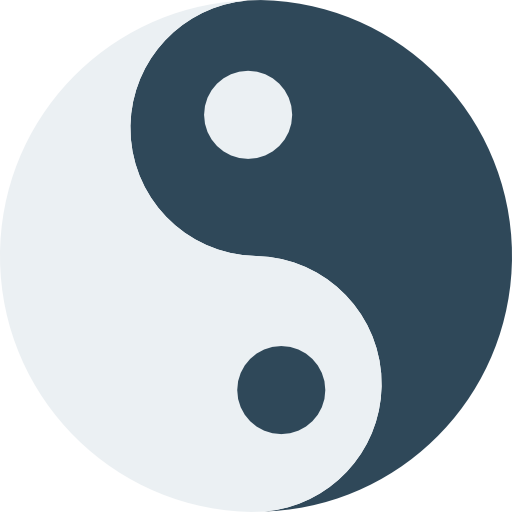 yin yang Dinosoft Flat ikona