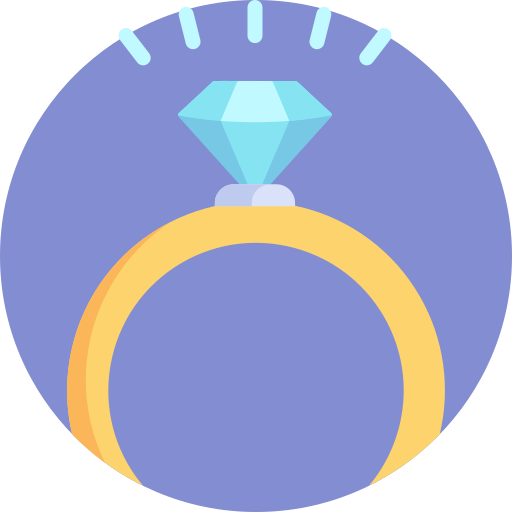 Engagement ring Detailed Flat Circular Flat icon