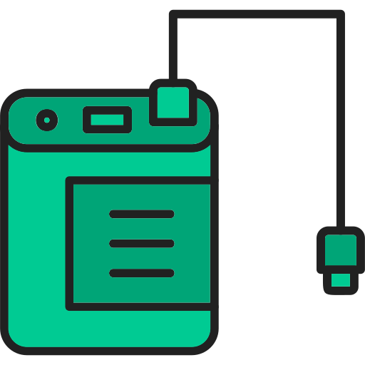 External hard drive Generic Outline Color icon