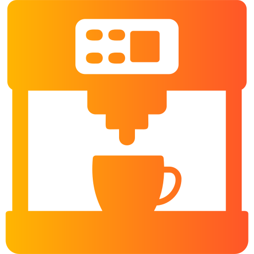 maszyna do kawy Generic Flat Gradient ikona
