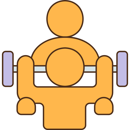 Body builder Generic Thin Outline Color icon