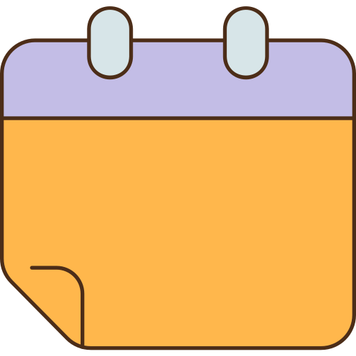 カレンダー Generic Thin Outline Color icon
