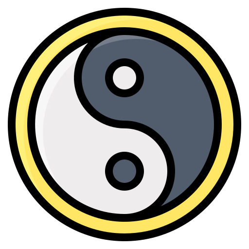 陰陽 Generic Outline Color icon