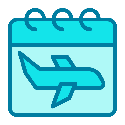 Airplane flight Generic Blue icon