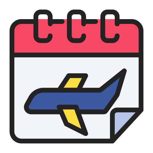 Airplane flight Generic Outline Color icon