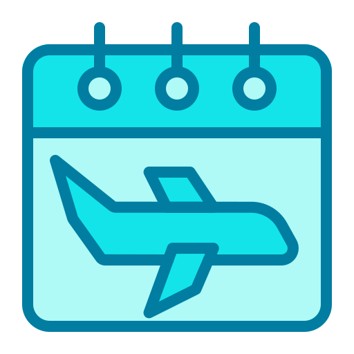 Airplane flight Generic Blue icon